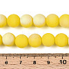 Frosted Opaque Glass Beads Strands GLAA-T032-P10mm-MBB16-4