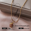 Vintage 304 Stainless Steel Enamel Pendant Necklaces for Women QF9765-5-1