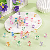 50Pcs Acrylic European Beads MACR-TADJ0001-13Q-6