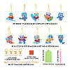 2 Sets 2 Style DIY Diamond Painting Sporting Panda Keychain Kits DIY-TA0003-80-3