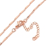 Triangle Brass Link Chain Necklaces for Women NJEW-G084-07RG-2