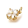 Brass Micro Pave Cubic Zirconia Pendants KK-V008-11G-04-2
