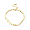 Enamel Horse Eye Link Bracelet with Clear Cubic Zirconia Tennis Chains BJEW-G650-02G-3