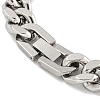 Non-Tarnish 201 Stainless Steel Cuban Link Chain Bracelets for Women and Men BJEW-F473-03P-03-3