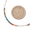 2MM Natural & Synthetic Mixed Gemstone Gradient Color Faceted Round Beaded Necklaces for Women NJEW-JN05865-04-3