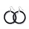 Natural Lava Rock Dangle Earrings EJEW-K077-A08-1