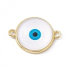 Evil Eye Resin Connector Charms KK-P224-01G-03-1