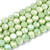 Anti-Tarnish Electroplate Glass Beads Strands X-EGLA-T021-4mm-15-09-1