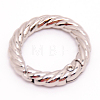 Zinc Alloy Spring Gate Rings PALLOY-WH0081-51A-04-2