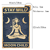 Vintage Metal Tin Sign AJEW-WH0157-043-2
