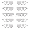 10Pcs Stainless Steel Connector Charms STAS-SZ0003-17B-1