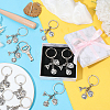 20Pcs Alloy Baseball & Solfball Gloves & Keychains KEYC-SC00034-4