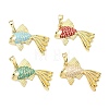 Brass Enamel Pendants KK-K417-06G-1