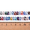 Electroplate Transparent Glass Beads Strands EGLA-N022-04A-D01-4