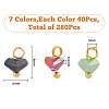 280Pcs 7 Colors Electroplate Glass Charms FIND-HY0001-33-2