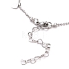 Tarnish Resistant 304 Stainless Steel Heart Charm Anklets AJEW-AN00354-3