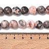 Natural Pink Zebra Jasper Round Bead Strands G-E334-10mm-11-6