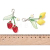 4Pcs 4 Styles Glass Seed Beads & Resin Pendant Decorations HJEW-MZ00409-3