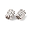 925 Sterling Silver Micro Pave Clear Cubic Zirconia Beads SE-CBAF1B2-16C-P-2