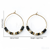Bohemian Colorful Natural Stone Beaded Hoop Earrings for Women TC8754-10-1