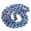 Electroplate Transparent Glass Beads Strands EGLA-N002-36-C02-2