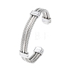 Tarnish Resistant Trendy Men's Torque Bangles BJEW-L111-02-2