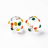 Transparent Glass Enamel Beads GLAA-N049-012C-3