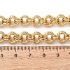 8MM 304 Stainless Steel Twisted Double Rolo Chain Necklaces for Women NJEW-G194-05G-02-5