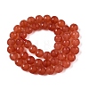 Frosted Natural White Jade Beads Strands G-T138-8mm-209G-2