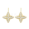 Brass Micro Pave Clear Cubic Zirconia Studs Earring for Women EJEW-S217-F02-1