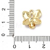 Brass Micro Pave Clear Cubic Zirconia Charms KK-CBA74BF-05G-01A-3