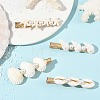 4Pcs 4 Styles Natural Shell Alligator Hair Clips PHAR-TA000002-1