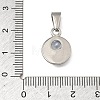 304 Stainless Steel Rhinestone Pendants STAS-A140-05B-P-3