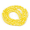 Opaque Solid Color Electroplate Glass Beads Strands LS-EGLA-A039-P2mm-A05-3