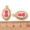 304 Stainless Steel & Cloth Embroidered Pendants FB-CBAFBAF-10G-01-3