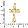 Brass Micro Pave Clear Cubic Zirconia Pendants KK-P352-02B-G-3