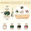 12Pcs 4 Colors Alloy Rhinestone Pendants FIND-YW0011-80-2