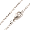 1.5mm Rack Plating Brass Ball Chain Necklaces for Women Men MAK-L044-62P-2