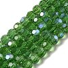 Electroplate Transparent Glass Beads Strands EGLA-A035-T6mm-L11-1