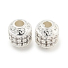 Rack Plating Brass Micro Pave Clear Cubic Zirconia Beads KK-L215-309S-1