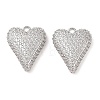 Brass Micro Pave Clear Cubic Zirconia Pendants KK-S388-01P-04-1