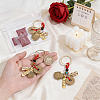 3 Bags Brass Pendant Keychains HJEW-HY0001-44-3