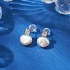 Natural Pearl Ear Studs EJEW-P286-33P-4