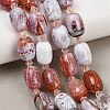 Natural Fire Crackle Agate Beads Strands G-K393-G02-12x16-1