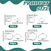 240Pcs 4 Styles Rack Plating Brass Open Jump Rings KK-NB0004-10-2