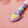 Rainbow Color Resin Beaded Stretch Bracelets & Necklaces for Kids WGBA309-01-2