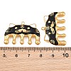 304 Stainless Steel Enamel Pendants SA-CBA033B-04G-01-3