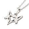 306 Stainless Steel Pendant Necklace for Women NJEW-Q772-01P-03-2