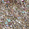 Full Rainbow Plated Transparent Electroplate Glass Beads EGLA-M030-02A-FR03-2