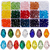 300Pcs 15 Colors Transparent Glass Beads EGLA-SP0001-40-1